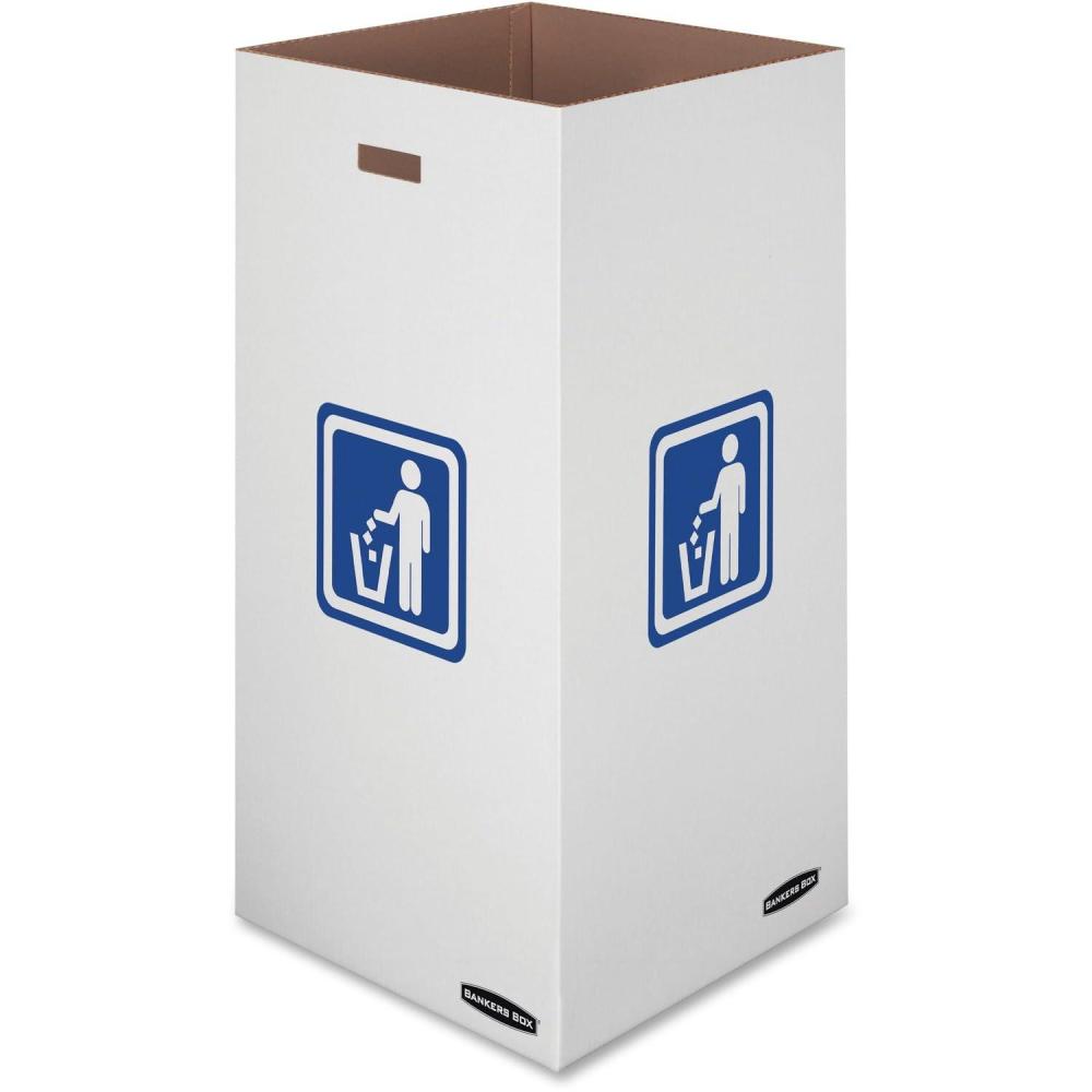 imageBankers Box 10 Pack 42 Gallon Corrugated Cardboard Trash and Recycling ContainersMedium