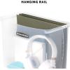 Bankers Box 1 Pack Portable Open Desktop Plastic File Storage Box with Hanging Rails, Side Handle, Organizer Bin, Letter