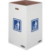 Bankers Box 10 Pack 42 Gallon Corrugated Cardboard Trash and Recycling Containers(Large)