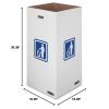 Bankers Box 10 Pack 42 Gallon Corrugated Cardboard Trash and Recycling Containers(Medium)