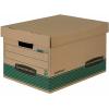 Bankers Box 12 Pack STOR/FILE Medium-Duty 100% Recycled File Storage Boxes, FastFold, Lift-Off Lid, Letter/Legal, Kraft/Green(12-Pack)
