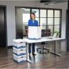Bankers Box 12 Pack STOR/FILE Medium-Duty File Storage Boxes, FastFold, Lift-Off Lid, Letter/Legal, White/Blue