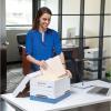 Bankers Box 12 Pack STOR/FILE Medium-Duty File Storage Boxes, FastFold, String and Button, Legal, White/Blue(12-Pack)