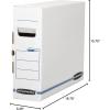 Bankers Box 12 Pack X-RAY Basic-Duty File Storage Boxes, Standard Setup, Secure Tab Lock Closure, White/Blue