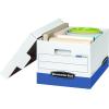Bankers Box 20 Pack R-KIVE Heavy-Duty File Storage Boxes, FastFold, Lift-Off Lid, Letter, White/Blue(20-Pack)