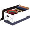 Bankers Box 20 Pack STOR/FILE Medium-Duty File Storage Boxes, FastFold, Lift-Off Lid, Letter, White/Blue(12-Pack)