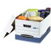 Bankers Box 20 Pack STOR/FILE Medium-Duty File Storage Boxes, FastFold, Lift-Off Lid, Letter/Legal, White/Blue(30-Pack)