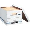 Bankers Box 4 Pack STOR/FILE Basic Duty File Storage Boxes, Standard Assembly, Lift-off Lid, Letter/Legal, White/Blue(Standard Packaging)