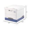 Bankers Box BINDERBOX Heavy-Duty Storage Boxes, FastFold, Lift-Off Lid, Fits Binders 1 1/2 to 3 Inches, 12 1/4 x 18 1/2 x 12, Case of 12 (0073301)