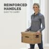 Bankers Box Medium Classic Moving Box 10 Pack, Reinforced Handles, Tape-Free Assembly, Box with Lid, 19-in x 14.5-in x 15.5-in (7717204)(10-Pk)