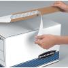 Bankers Box STOR/FILE Medium-Duty Shipping and Storage Boxes, FastFold, Attached Flip-Top Lid, Letter/Legal, Case of 12 (0007101), White/Blue, 10.3″ x 15.9″ x 12.4″