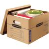 Bankers Box Small Classic Moving Box 10 Pack, Reinforced Handles, Tape-Free Assembly, Box with Lid, 15-in x 12-in x 10-in (7714203)