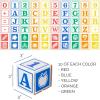 Bankers Box at Play Cardboard ABC/123 Building Learning Blocks, 50 Pack, Larger 3″x 3″ Montessori Toy Blocks for Kids and Families(ABC/123 Learning Blocks 50pk)