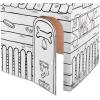 Bankers Box at Play Color in Dog Playhouse, Cardboard Playhouse for and Life Size Craft Activity for Kids and Families