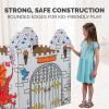 Bankers Box at Play Color in Halloween Playhouse, Cardboard Playhouse and Life Size Craft Activity for Kids and Families(Castle)