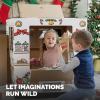 Bankers Box at Play Color in Holiday Truck, Cardboard Playhouse and Life Size Craft Activity for Kids and Families