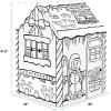 Bankers Box at Play Color in Winter Cottage Playhouse, Cardboard Playhouse and Life Size Craft Activity for Kids and Families(Gingerbread)