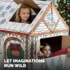 Bankers Box at Play Color in Winter Cottage Playhouse, Cardboard Playhouse and Life Size Craft Activity for Kids and Families(Winter Cottage)