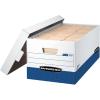 Bankers Box 12 Pack Presto Heavy-Duty File Storage Boxes, Instant Assembly, Lift-Off Lid, Letter, White/Black(Letter)