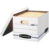 Bankers Box 12 Pack STOR/FILE Basic Duty File Storage Boxes, Standard Assembly, Lift-off Lid, Letter/Legal, White/Blue