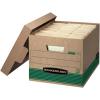 Bankers Box 12 Pack STOR/FILE Medium-Duty 100% Recycled File Storage Boxes, FastFold, Lift-Off Lid, Letter/Legal, Kraft/Green(20-Pack)