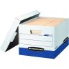 Bankers Box 20 Pack R-KIVE Heavy-Duty File Storage Boxes, FastFold, Lift-Off Lid, Letter, White/Blue(20-Pack)