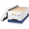 Bankers Box 20 Pack STOR/FILE Medium-Duty File Storage Boxes, FastFold, Lift-Off Lid, Letter, White/Blue(12-Pack)
