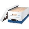 Bankers Box 20 Pack STOR/FILE Medium-Duty File Storage Boxes, FastFold, Lift-Off Lid, Letter, White/Blue(20-Pack)