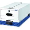 Bankers Box 20 Pack STOR/FILE Medium-Duty File Storage Boxes, FastFold, String and Button, Letter, White/Blue(20-Pack)