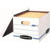 Bankers Box 4 Pack STOR/FILE Basic Duty File Storage Boxes, Standard Assembly, Lift-off Lid, Letter/Legal, White/Blue(Frustration-Free Packaging)