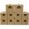 Bankers Box Classic Moving Box 12 Pack Kit, Reinforced Handles, Tape-Free Assembly, Box with Lid, 8 Small and 4 Medium Boxes (7716401)(Assorted Kit)