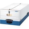 Bankers Box LIBERTY Heavy-Duty Strength Storage Box, Legal, 15″ x 24″ x 10″, White/Blue, Case of 12 (00012)