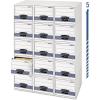 Bankers Box STOR/DRAWER STEEL PLUS Extra Space-Saving Filing Cabinet, Stacks up to 5 High, Legal, 6 Pack (00312) , White(Letter)