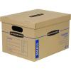 Bankers Box Small Classic Moving Box 20 Pack, Reinforced Handles, Tape-Free Assembly, Box with Lid, 15-in x 12-in x 10-in (7714210)(5 Pack)