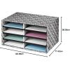 Bankers Box Decorative Eight Compartment Literature Sorter, Letter, Black/White Brocade (6170301)(Brocade)
