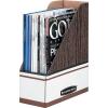 Bankers Box Magazine File Holders, Oversized Letter, Wood Grain, 12 Pack (07224)(Wood Grain)