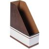 Bankers Box Magazine File Holders, Oversized Letter, Wood Grain, 12 Pack (07224)(Wood Grain)