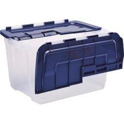 Bankers Box Plastic opbergbox met deksel – nestelbaar – voedselveilig – BPA vrij – 45L – klapdeksel